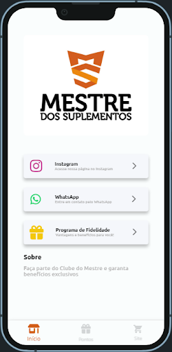 Android application Mestre dos Suplementos screenshort
