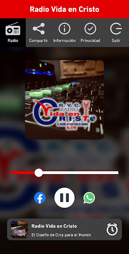 Android application Radio Vida en Cristo screenshort