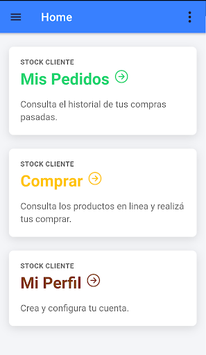 Android application Inventarios & Stock Cliente screenshort