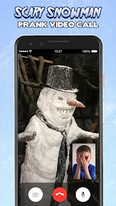 Scary Snowman Video Call