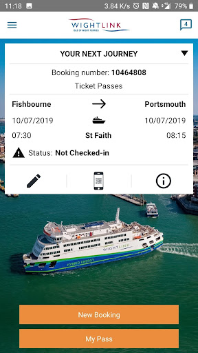 Android application Wightlink Isle of Wight Ferry screenshort