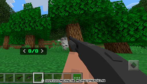 Android application weapons mod for minecraft pe screenshort