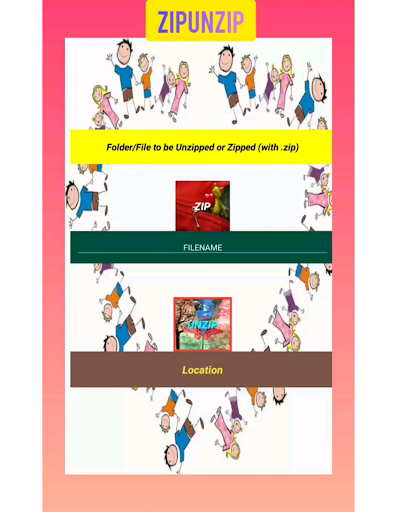Android application ZipUnzip screenshort