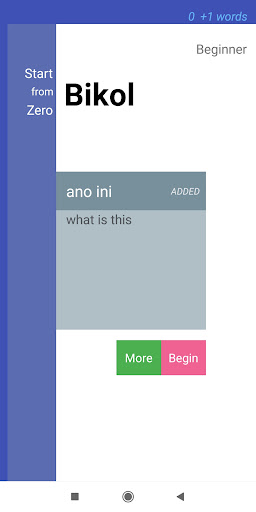 Android application StartFromZero Bikol screenshort