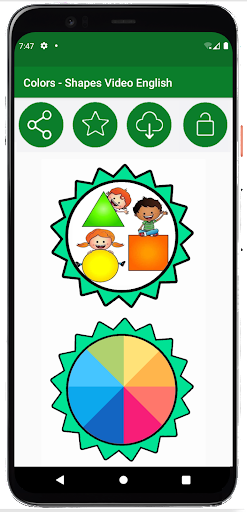 Android application Colors and Shapes Video screenshort