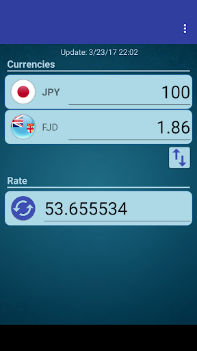 Android application Japan Yen x Fijian Dollar screenshort
