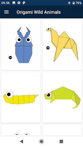 Android application Origami Wild Animals 2022 screenshort