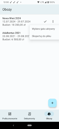 Wydatki Obozowe Screen 3