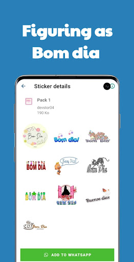 Android application premuim Figurinhas boanoite screenshort