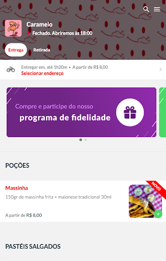 Android application Caramelo Delivery screenshort