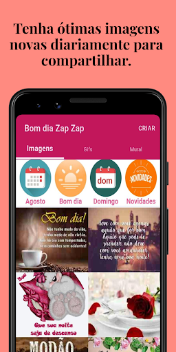 Android application Bom dia Zap Zap (Imagem & Gif) screenshort