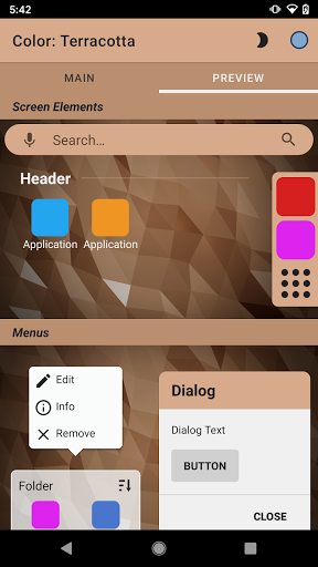 Color Theme Blue & Terracotta Screen 2