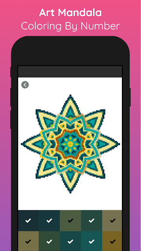 Art Mandala Pixel By Number Screen 2