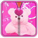 Pink Teddy Bear Zipper UnLock icon