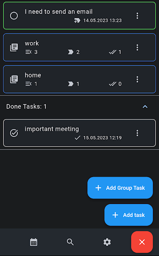 Android application aToDo - планування задач screenshort