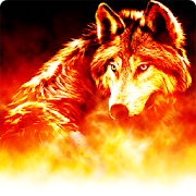 Fire wolf live wallpaper