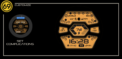 [69D] W2081 digital watch face Screen 3