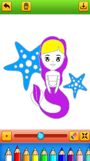 princess mermaid coloring game Screen 2