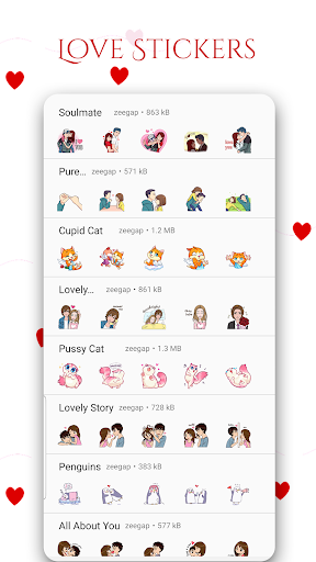 WASticker - Love Stickers App Screen 3