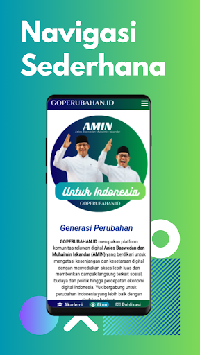 Android application GOPERUBAHAN.ID screenshort