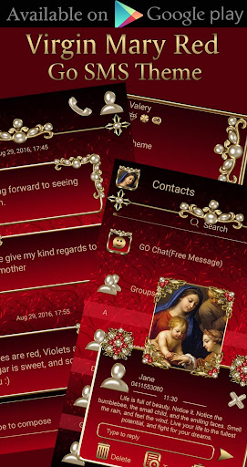 Virgin Mary Red theme