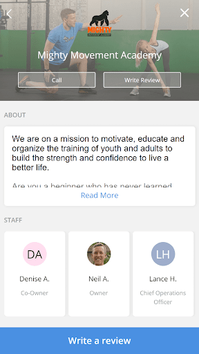 Mighty Movement Academy Screen 2