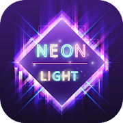 Neon Light Board - Scrolling Neon Text On Photo
