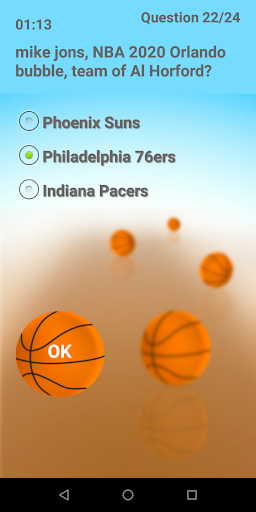 Android application Trivi Basketball Quiz Game screenshort