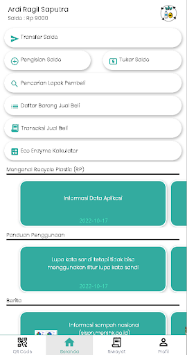Android application RP Jual Beli Sampah Daur Ulang screenshort
