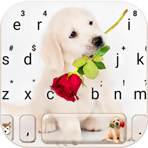 Puppy Love Rose Keyboard Theme  Icon