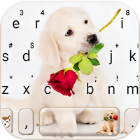 Тема для клавиатуры Puppy Love Rose