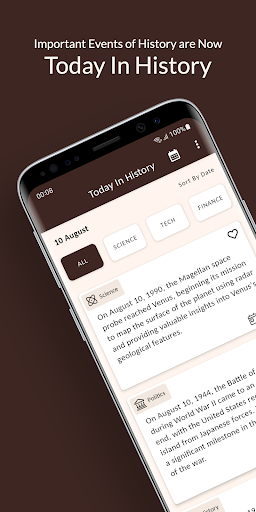 Android application Today in History screenshort
