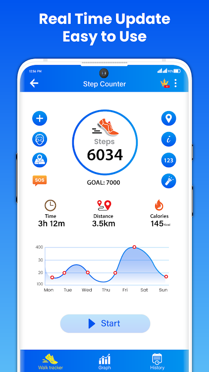Pedometer App - Step Counter - New - (Android)