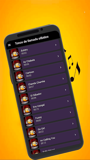 Android application Whistling Ringtones screenshort