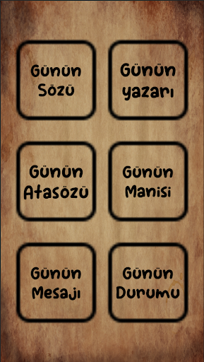 Android application Günün Sözleri screenshort