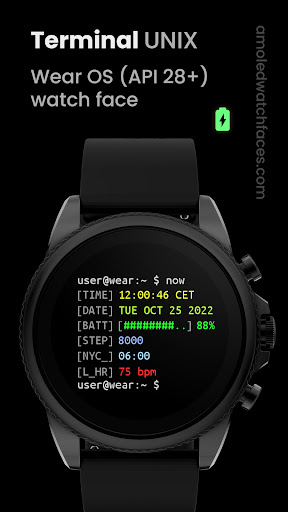 Android application Terminal Watch face screenshort