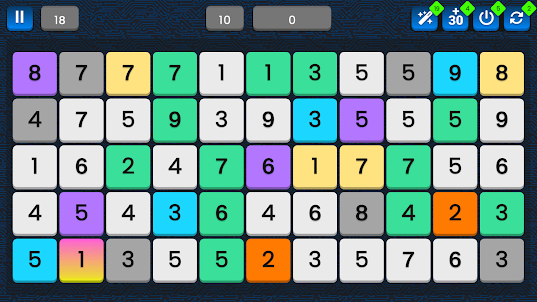 숫자 및 색상 구직자 : 병합 퍼즐