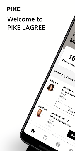 Android application PIKE LAGREE Fitness Studio screenshort