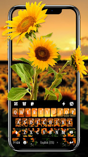 Sunflower Fields Keyboard Background 6.0.1129_8 APK screenshots 1