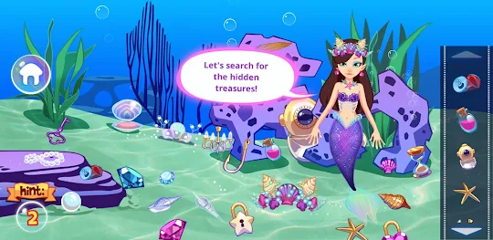 princesa sereia debaixo d'água