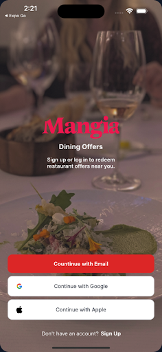 Android application Mangia Rewards screenshort