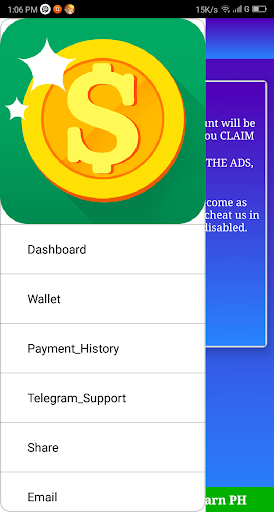 EASY EARN Screen 2