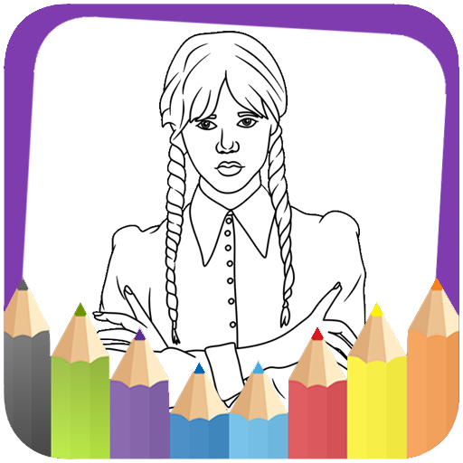 Coloring Book Wednesday Addams