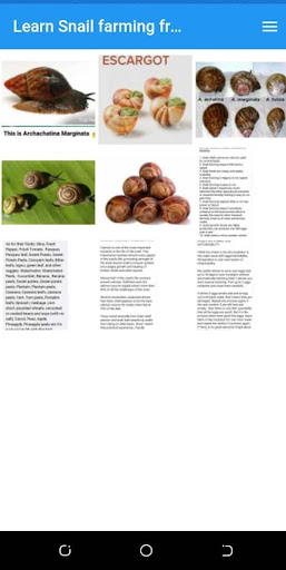 Android application Learn Snail Farming screenshort