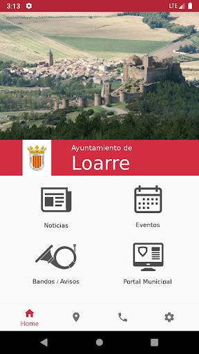 Android application Ayuntamiento de Loarre screenshort