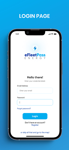 Android application eFleetPass Charge screenshort