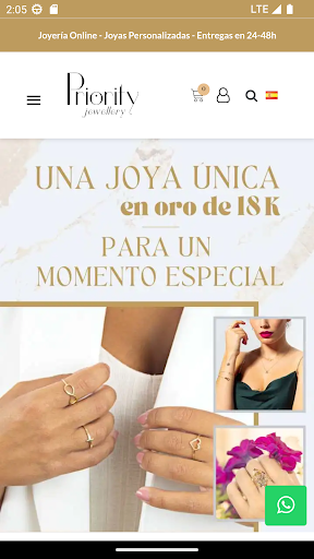 Android application Joyería Priority screenshort