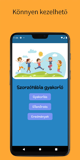Android application Multiplication practise screenshort