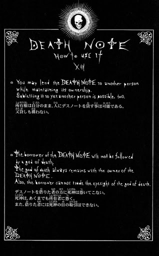 Death Note Rules Screen 2