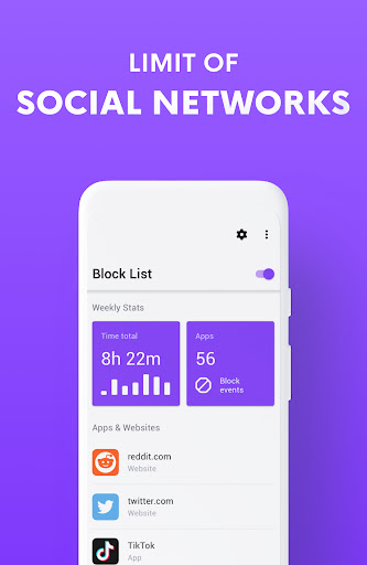 Android application True Locker: limit screen time screenshort